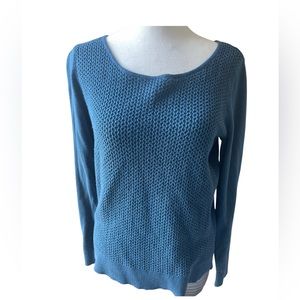 Women’s Size Small Teal Blue Knit Pullover By Ann Taylor